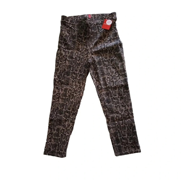 SPANX Womens Animal Print Cropped Leggings Snakeskin Sz S Jean Like Stretch Pant - Picture 1 of 9
